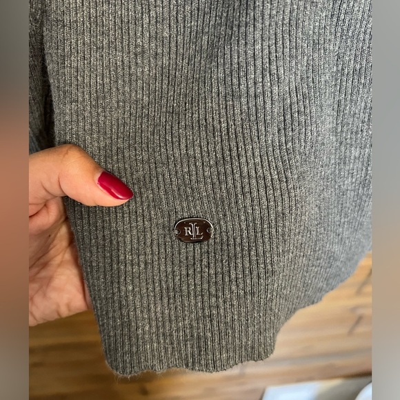 Lauren Ralph Lauren black label woman’s Turtle neck size Large color Gray - Picture 3 of 10